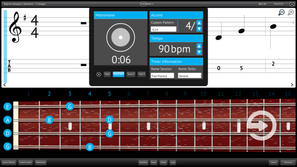 Purely Mandolin Screenshot Custom Metronome