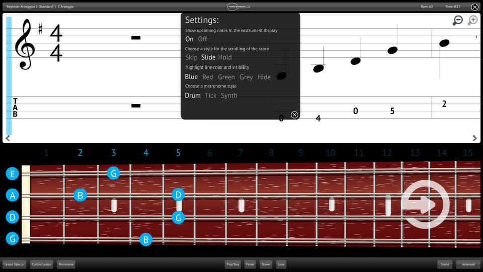 Purely Mandolin Screenshot Settings